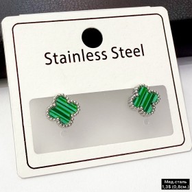 Сережки мед.сталь 10633 ( 0.8 см.)